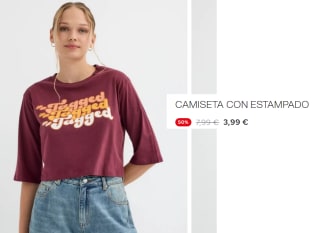 Camiseta Crop para Mujer Tagged por 3.99€