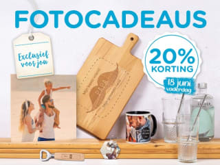 20% korting op fotocadeaus bij Smartphoto