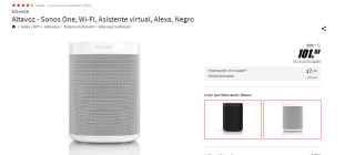 Altavoz Sonos One en blanco o negro por 101.53€
