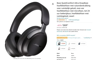 Bose QuietComfort Ultra - Koptelefoon voor €273,52 bij Amazon