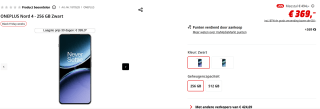 OnePlus Nord 4 256GB voor €369 bij Mediamarkt