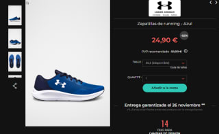 Hasta 70% + 10€ descuento en ropa y calzado Under Armour precios d elocura