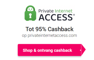 95% cashback op Private Internet Access via CashbackXL