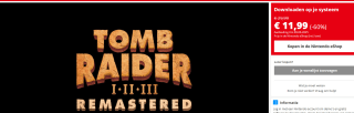 Tomb Raider I-III Remastered voor €11,99 in de Nintendo eShop