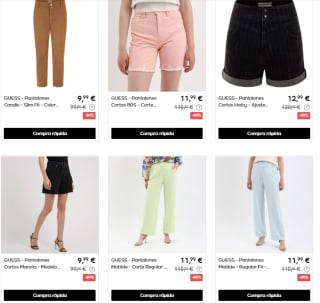 Liquidación hasta 90% + 10€ EXTRA descuento marca Guess precios de locura