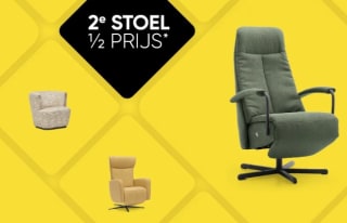 2e stoel halve prijs bij Prominent