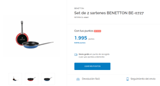 Set 2 Sartenes BENETTON por 1.995 puntos