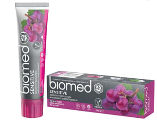 Pasta de Dientes Natural Vegana para Reducción de la Sensibilidad y Fortalecimiento del Esmalte Sin Sodio y Flúor Sensitive 100 g BIOMED por 3.79€