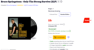 Bruce Springsteen - Only The Strong Survive (2LP) voor €15 bij Bol.com