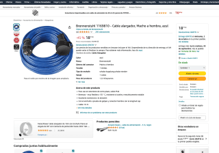 Alargador Brennenstuhl 10 metros para interior y exterior por solo 18,77€