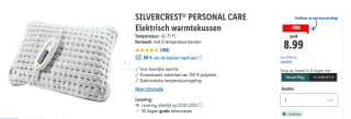 SILVERCREST® PERSONAL CARE Elektrisch warmtekussen voor €8,99 in de Lidl webshop