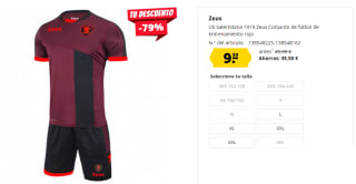 Conjunto de Futbol de Hombre US Salernitana 1919 Zeus por 9.5€