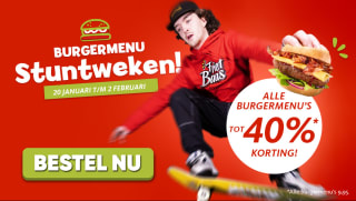 Tot 40% korting op alle burgermenu's bij Kwalitaria