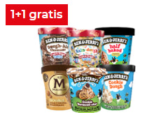 Alle Ben & Jerry's of Magnum ijsbekers 1+1 bij Hoogvliet