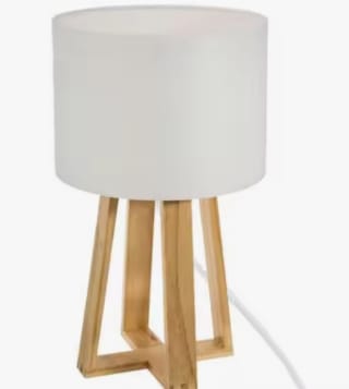 Factory Cuadros Lámpara de Mesa Blanca de Madera Estilo Moderno por 17,62€ (cuenta nueva por 10,57€)