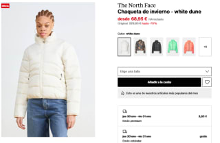 The North Face Chaqueta de invierno white dune por 68,95€