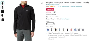 Regatta Thompson heren fleece voor €14,58