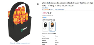 Wera Kraftform 2go 100 schroevendraaier set voor €54,81 bij Amazon