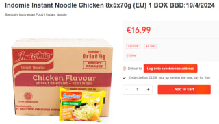 80x70g Indomie Instant Noodles voor €16,99 bij Ochama