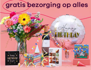 Gratis bezorging van alle kaarten en cadeaus bij Greetz