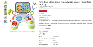 Juguete Cojín mullido Pequeño gamer Fisher-Price marca Fisher Price por 15,39€
