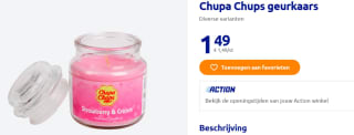 Chupa Chups geurkaars voor €1,49 bij Action
