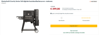 Masterbuilt Gravity Series 560 Digital Charcoal Grill + Smoker houtskoolbarbecue voor €399 bij Alternate