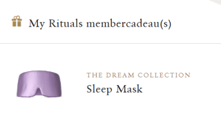 Gratis slaapmasker bij aankoop vanaf 2 Dream items bij Rituals