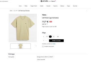 Camiseta VANS Left Chest Logo por solo 11,99€