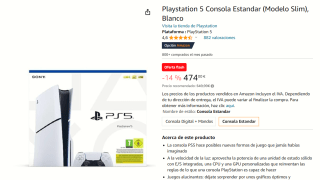 PlayStation 5 Disc Edition (slim versie) voor €474 bij Amazon