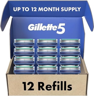 Gillette 5 Recambios de Cuchillas de Afeitar 12 unidades por $443 en Amazon