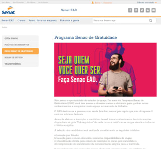 Cursos EAD, SENAC - Gratuito.