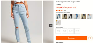SuperDry Skinny dames jeans met hoge taille voor €27