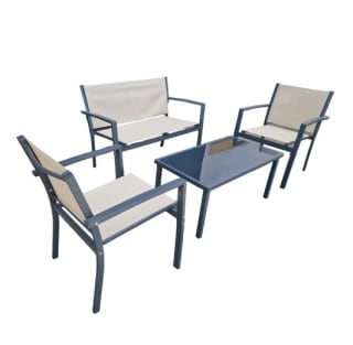 Conjunto de jardín de 4 piezas 2 sillas + sofá + mesa ELECSAN por solo 95,86€