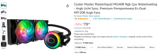 Cooler Master ML240R RGB voor €79,99 bij Amazon.nl