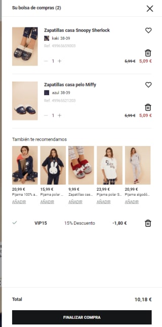 Zapatillas casa de Snoopy + zapatillas casa pelo Miffy por 10,18€