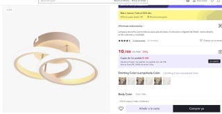 Lámpara de techo Led moderna por 10,78€ (6,47€ cuenta nueva)