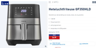Inventum heteluchtfriteuse GF350HLD voor €54,99 bij de Aldi