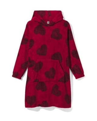 Dames fleece snuggie met harten voor €15 bij de Hema