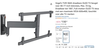 VOGELS TVM 3665 Full-Motion+ L Oled tv-beugel voor €130,14 via Amazon