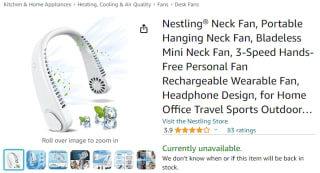 Win a nestling neck fan from Amazon as low as £5.59