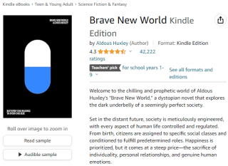 Grab Brave New World By Aldous Huxley at Amazon Kindle for £0.99