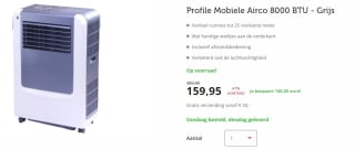 Profile - Airco Mobiel 8000Btu - Grijs voor €159.95 bij Dealdonkey
