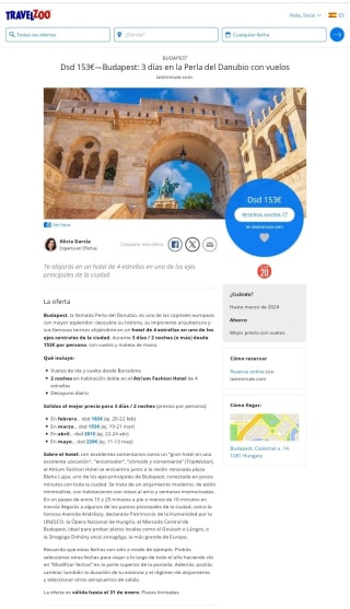 Budapest 3 dias + Vuelos desde 153€.