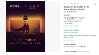 Govee TV Backlight 3 Lite Dune Version 75-85'' por $1,283 | Mercado Libre