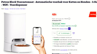 Petree Block Voerautomaat - Automatische voerbak voor Katten en Honden voor €49 bij Bol.com