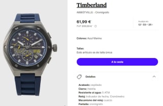 Reloj Cronografo de Hombre Timberland ABBOTVILLE por 61.99€