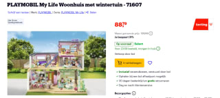 PLAYMOBIL My Life Woonhuis met wintertuin voor €88,79 bij Bol
