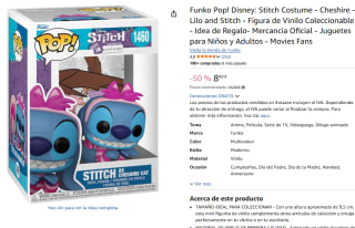Funko Pop! Disney: Stitch Costume - Simba por 8€ más modelos en descripción