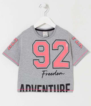 Blusa Infantil, modelo Cropped Fuzarka - R$ 15,90